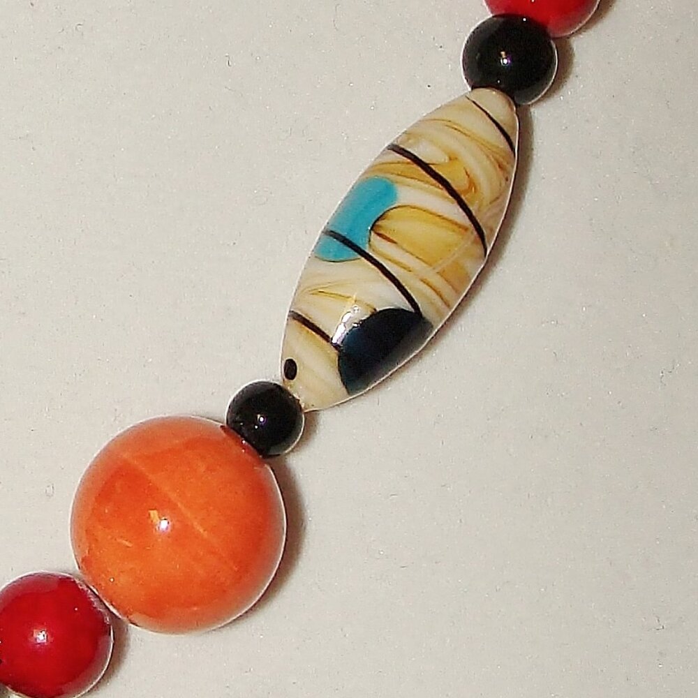 Custom Jewelry, Blk Rectangular Stone Pendant, Or… - image 3